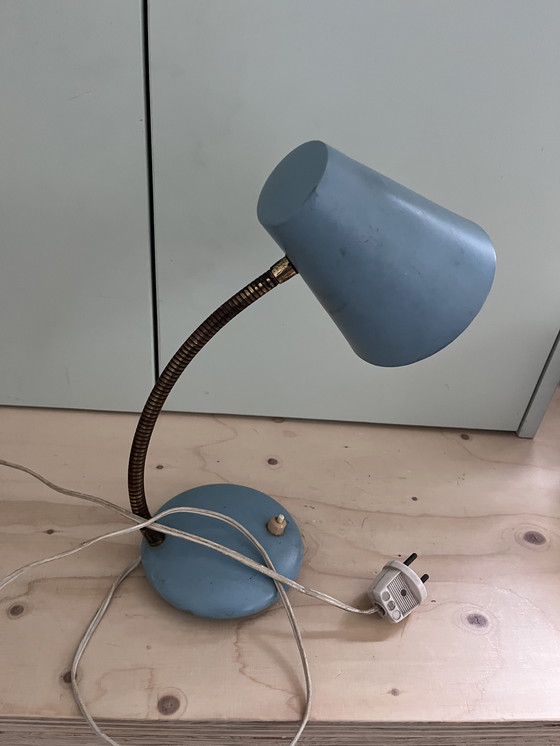 Image 1 of Hala metal blue table lamp