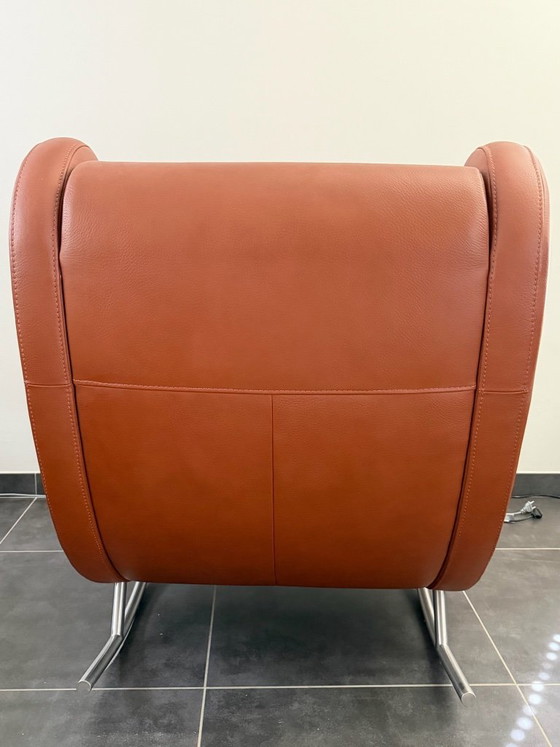 Schommelstoel Met Poef Big Oma Durlet – Schommelstoelen, Leather, Metal (photo 4 of 12)