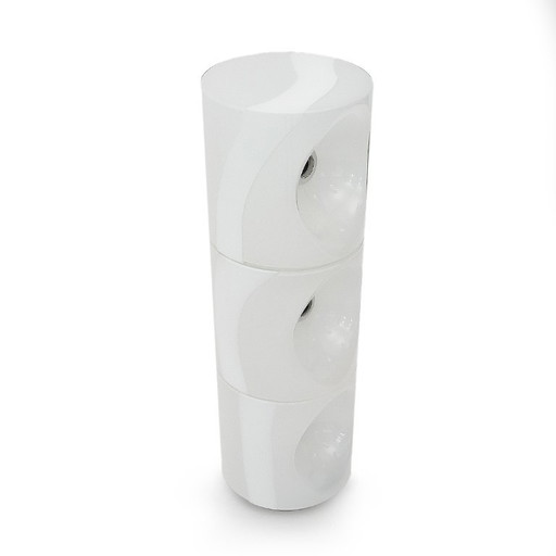 “Minosse” floor lamp in white glass by Carlo Nason for Linea GB Milano, 1970s