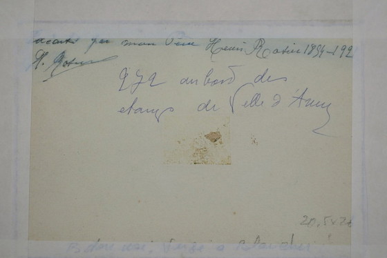 Image 1 of Henri ROSIER, Ponds of Ville d'Avray. Framed oil on paper.