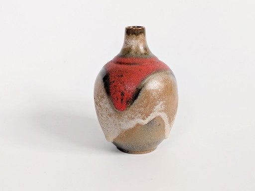 West German Pottery Vase by Ruscha Keramik, Model 830 Vulcano Fat Lava, 1960s