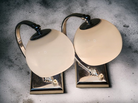 Image 1 of Paar bedlampjes, Art Deco 1920