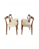 Set di 4 sedie da pranzo vintage danesi anni '60