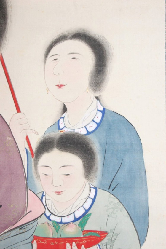 Image 1 of Takeuchi Hozan (Japón, 1872-1952) Pergamino colgante - 1927