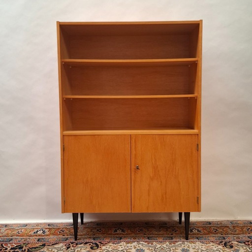 Vintage Mid-Century Open Boekenkast - Highboard – boekenkasten, Metal, Wood (photo 2 of 11)