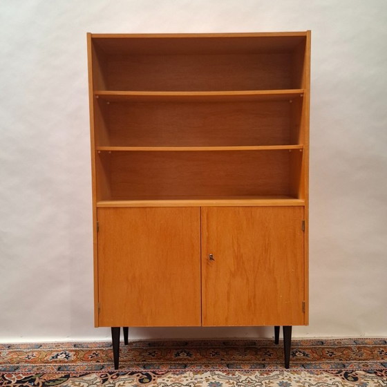 Vintage Mid-Century Open Boekenkast - Highboard – Boekenkasten, Metal, Wood (photo 2 of 11)