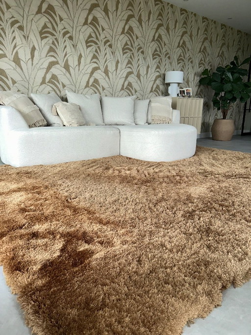 Tapis de luxe 250×350 cm – couleur cuivre – vloerkleden en tapijten, Polyester (photo 2 of 5)