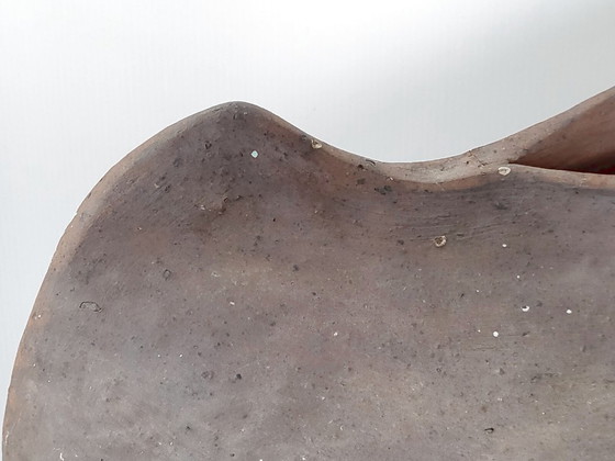 Image 1 of XXL VINTAGE TERRACOTTA CERAMIC VASE DLG ELISABETH JOULIA YVES MOHY LA BORNE