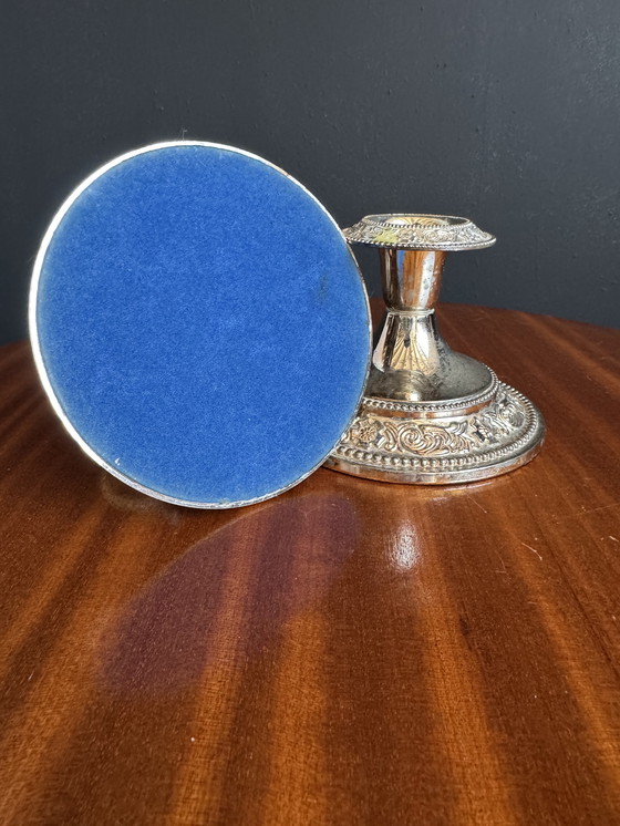 Image 1 of Silver-plated metal candlesticks from the 1980s