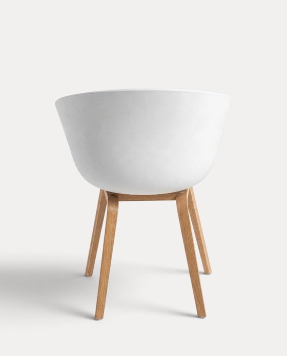 Set di 6 sedie HAY AAC 22, bianche, Sedie da pranzo, Plastica, Legno, Bianco, Modern (foto 4 di 5)