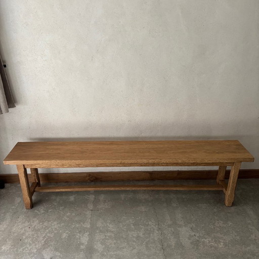 Banc en chêne brut