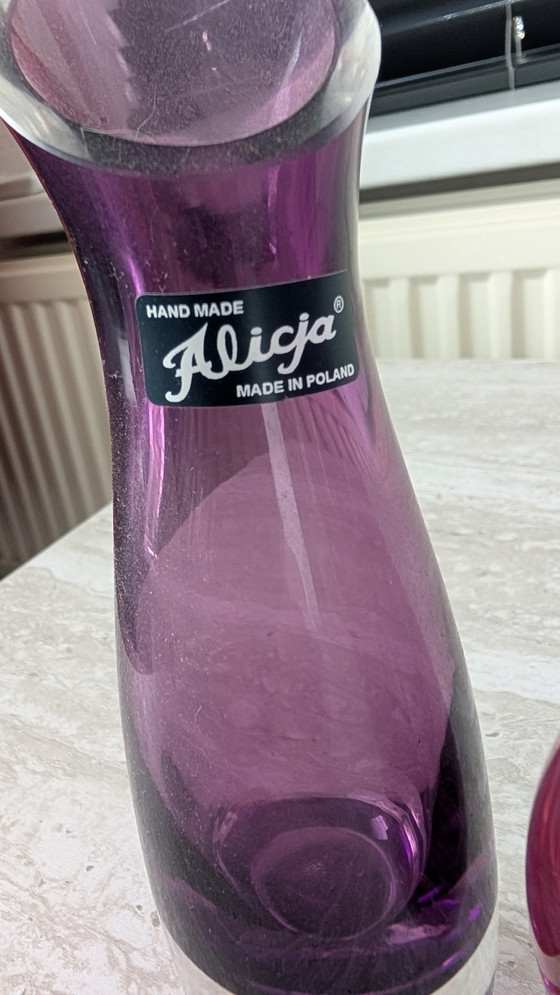 Image 1 of Miloslav Klinger for ZBS – Amethyst Glass Vase – Bohemia, 1960s