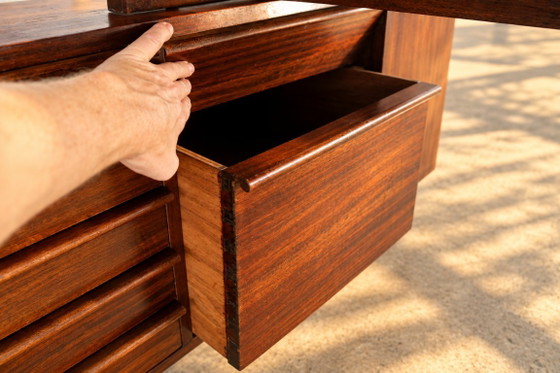 Scrivania direzionale vintage | Scrivanie | anni '50, Legno, Marrone, Mid Century Modern (foto 9 di 14)