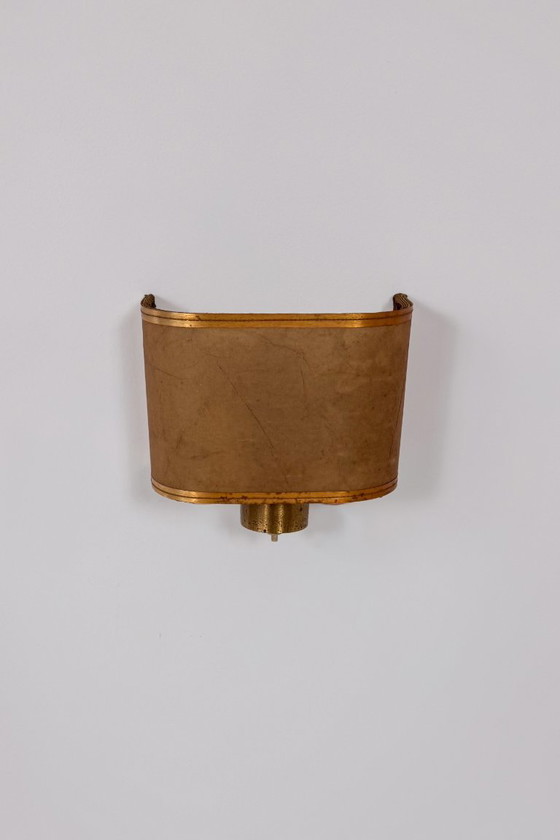 Vintage patinated brass Wall light, France, 1960, Gold, Design (photo 5 of 5)