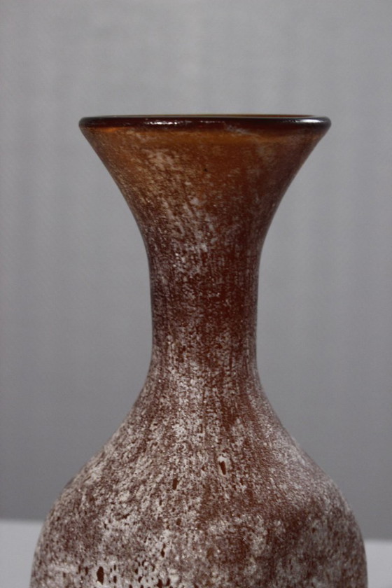 Image 1 of Grande vaso in vetro di Murano Scavo, design italiano, anni '80