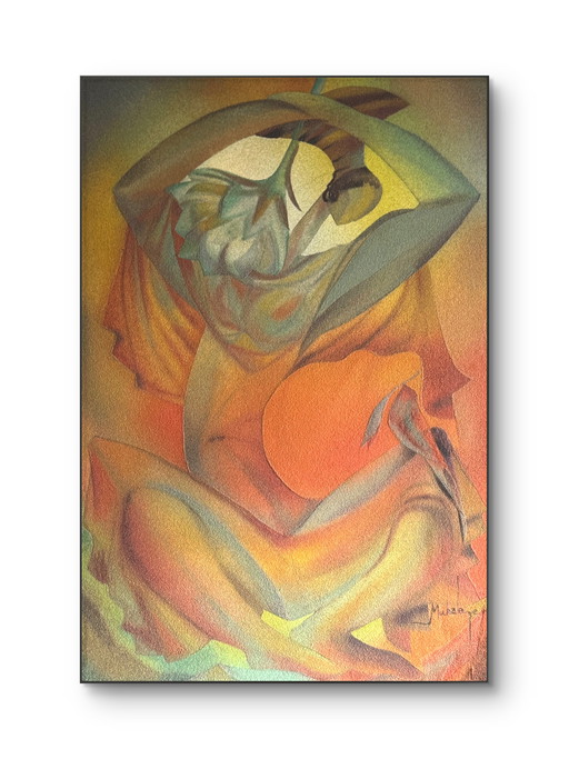 Mukalenge wa Mukalenge (Kinshasa) – Ecstasy at Thilmade - No. 16
Sandwork – Oil and sand on canvas, 70 × 100 cm, circa 1975-1985