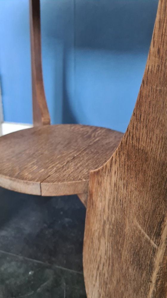 Image 1 of Amsterdam School style side table with star-shaped top