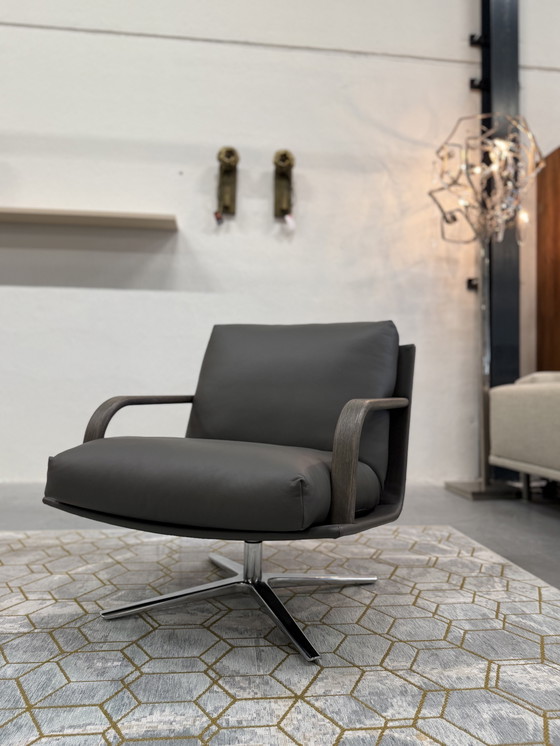 Image 1 of Leolux Kudo Drehstuhl ceras Flint Leder