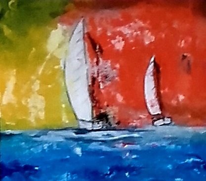 Image 1 of 4-Panel Gemälde Segel