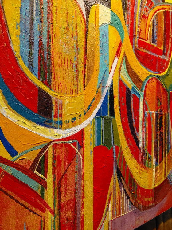 Image 1 of Ellen van Randeraat painting Acrylic on canvas 80/80