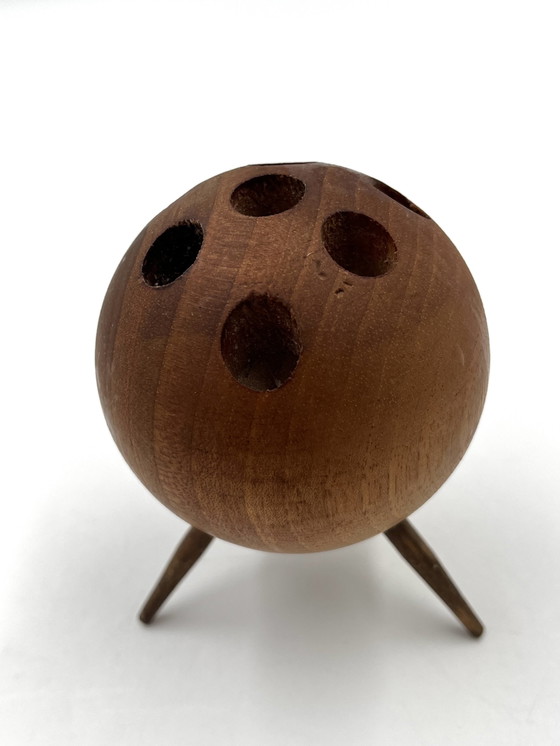Carl Auböck Modello 4661 attribuito – Portacandele vintage in legno, Vienna circa 1955 – Auböck attr., Wood (photo 11 of 11)