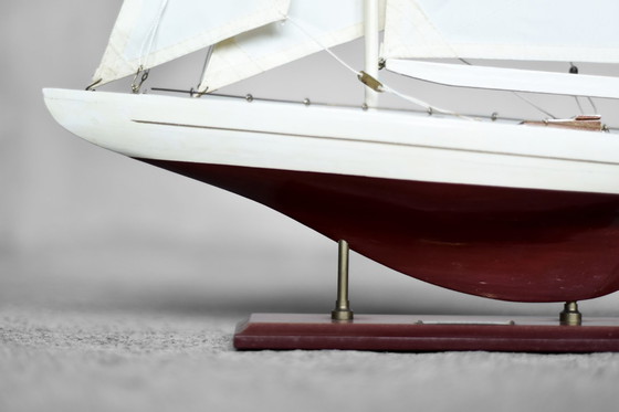 Image 1 of Vintage Mid-Century Scandinavian Modern Wooden J-Class Ranger J5 Yacht Model, 1960s