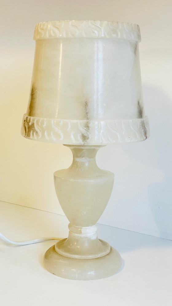 Image 1 of Geometrische albasten lamp, jaren 70