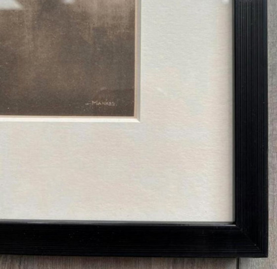 Image 1 of Jan Mankes 1889-1920 / Original Heliogravüre Drosseln in der Abenddämmerung 1923