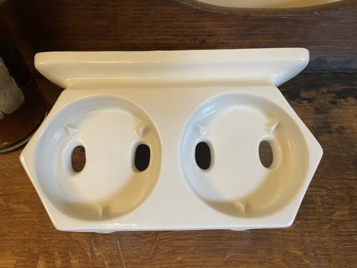 Toothbrush Holder Art Deco 1930 French porcelain