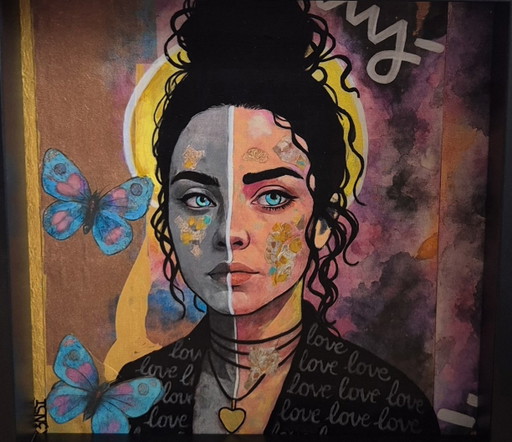 Unknown mixed-media painting