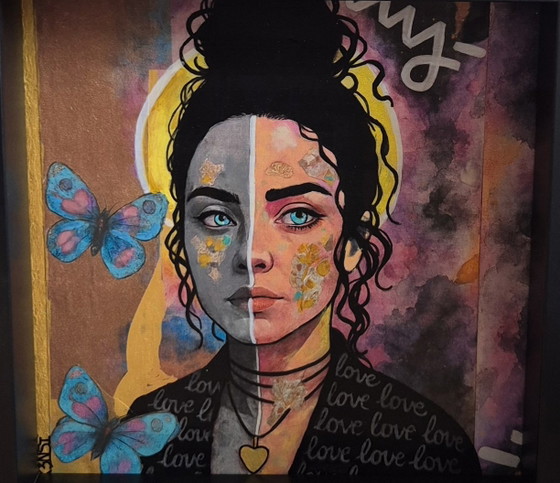 Image 1 of Unknown mixed-media painting