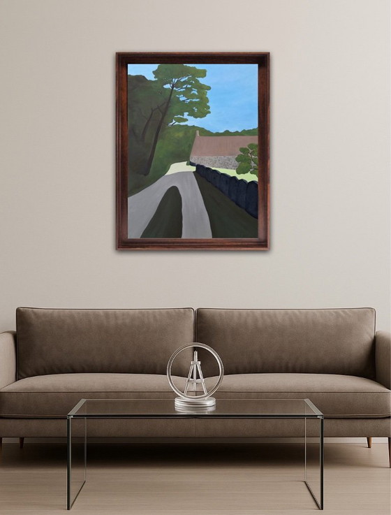 Image 1 of Öl auf bespanntem Keilrahmen. Format 73x54cm. Schwarze amerikanische Kiste.