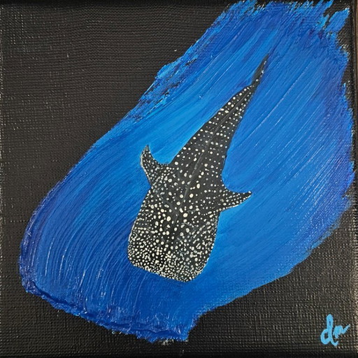 Acrylic painting whale shark