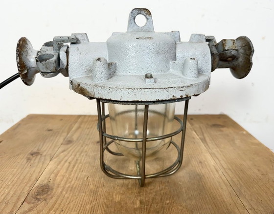 Image 1 of Graue, explosionsgeschützte Industrielampe, 1980er Jahre