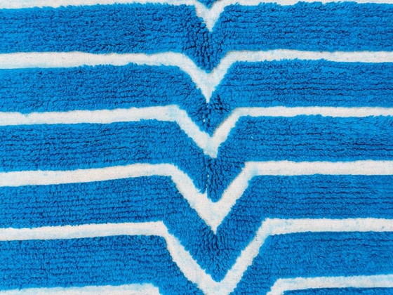 Alfombra marroquí Beni Ouraine hecha a mano, azul tradicional, tamaño 2/3 m – Aime Té, Wool (photo 4 of 9)