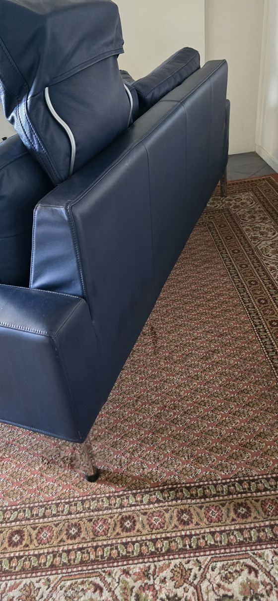 FSM FM-270 Clarus Designersofa | Georg Appeltshauser | Dunkelblaues Leder | De Sede-Gruppe – 2 Sitzer Sofas (photo 13 of 14)