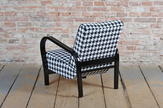 Paar gerestaureerde art-deco fauteuils, door Koželka en Kropáček, Tsjechië, jaren dertig – Textile, Wood (photo 9 of 12)