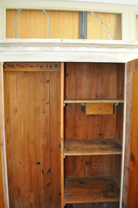 Painted Double Wardrobe in Wood – Vintage (photo 2 of 12)