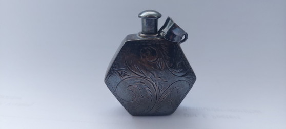 Image 1 of Vintage 925 sterling zilveren zeshoekige parfumfleshanger