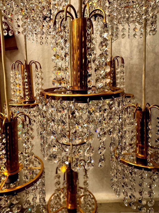 * Vintage * Lampadario a cascata in cristallo Sölken anni '70 – Crystal, Glass (photo 2 of 5)