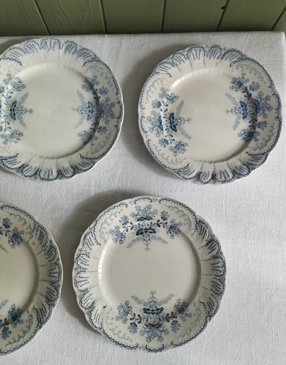 Image 1 of "Regency": 6 platos de postre de piedra de hierro de St-Amand & Hamage