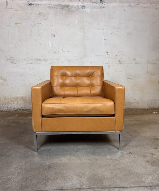 Knoll Florence Knoll Lounge Chair Florence Knoll Leahter - Caramel - Designer Stuhl, Sessel