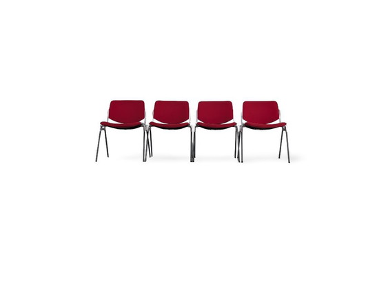 Image 1 of Set van 4 Castelli stoelen, stapelbare stoelen van Giancarlo Piretti, vintage stijl