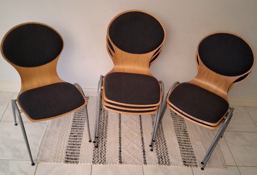 6 vlinderstoelen jaren 90 Hiller 