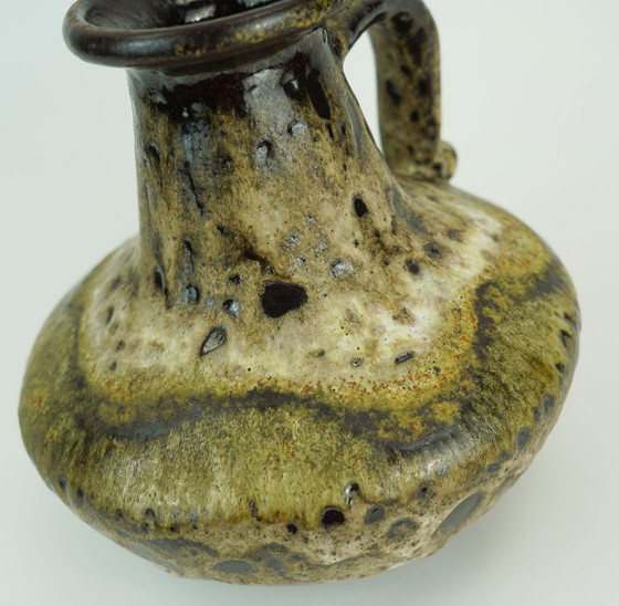Image 1 of Ruscha-Vase aus der Mitte des 20. Jahrhunderts, Tropfglasur, Erdtöne, Keramikmodell 377-21