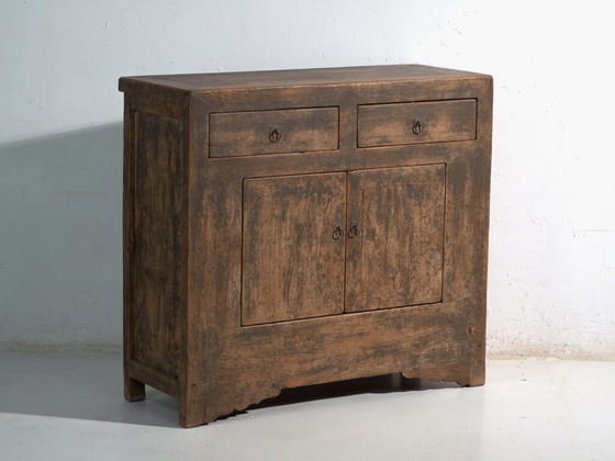 Credenza antica in abete con due cassetti e due ante – Cina, circa 1930 – Credenze con vetrina (photo 5 of 40)