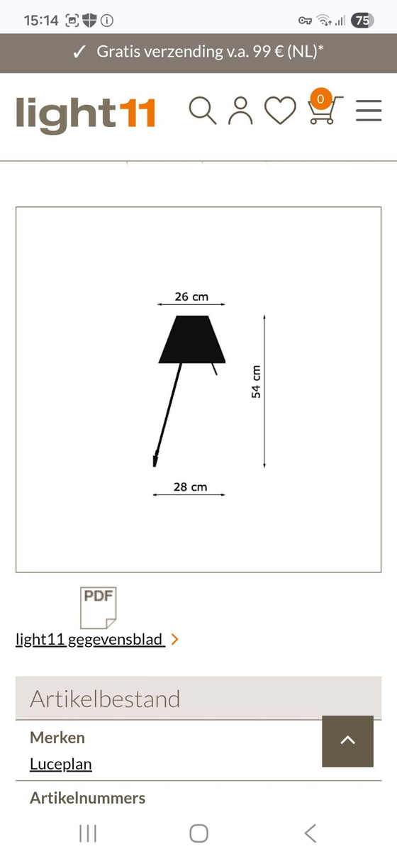 Luceplan Constanzina Wandleuchte – Wandleuchten, Kunststoff, Aluminium (photo 5 of 5)