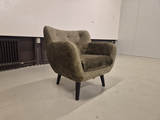 Image 1 of 50 % DE RÉDUCTION EN MAGASIN D'EXPOSITION - Fauteuil George + Repose-pieds - Vert