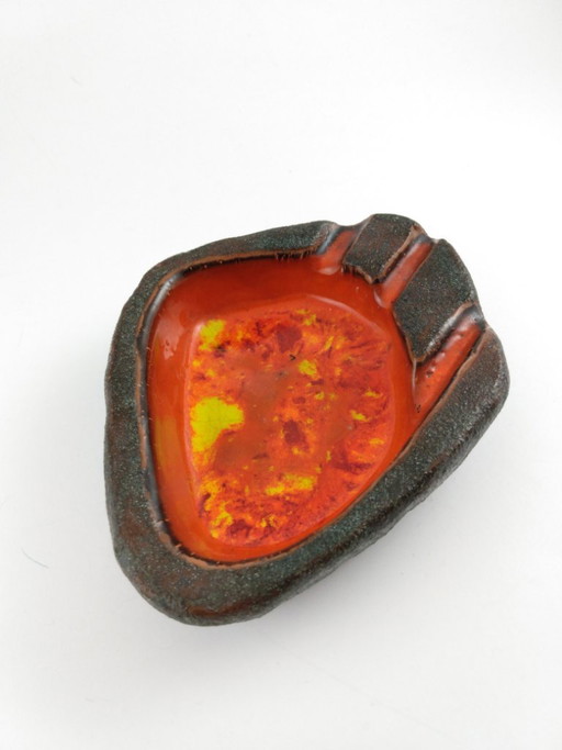 Cendrier Fat Lava rétro vintage rouge orange jaune – tafelaccessoires, Ceramic