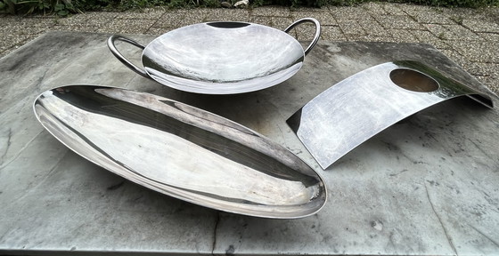 Image 1 of Exquisite Silver-Plated Serving Set – Sabatini Italy 